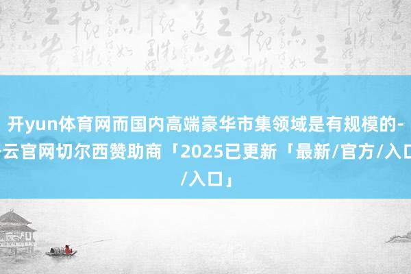 开yun体育网而国内高端豪华市集领域是有规模的-开云官网切尔西赞助商「2025已更新「最新/官方/入口」