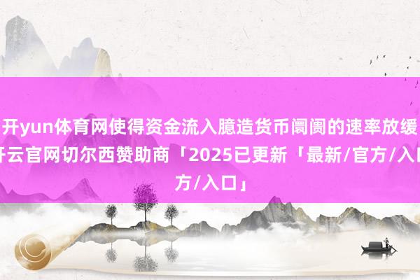 开yun体育网使得资金流入臆造货币阛阓的速率放缓-开云官网切尔西赞助商「2025已更新「最新/官方/入口」